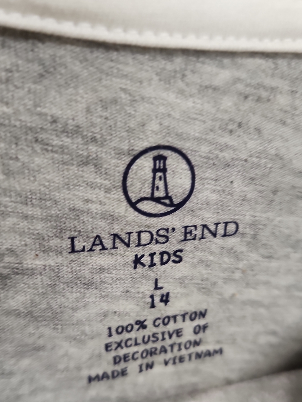 Lands' End Girls Long Sleeve Holiday Deer Snowflake Tunic Dress Size 14 L Gray - Picture 4 of 6
